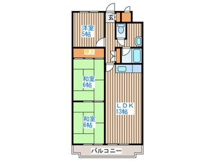 高伸ハイツの物件間取画像